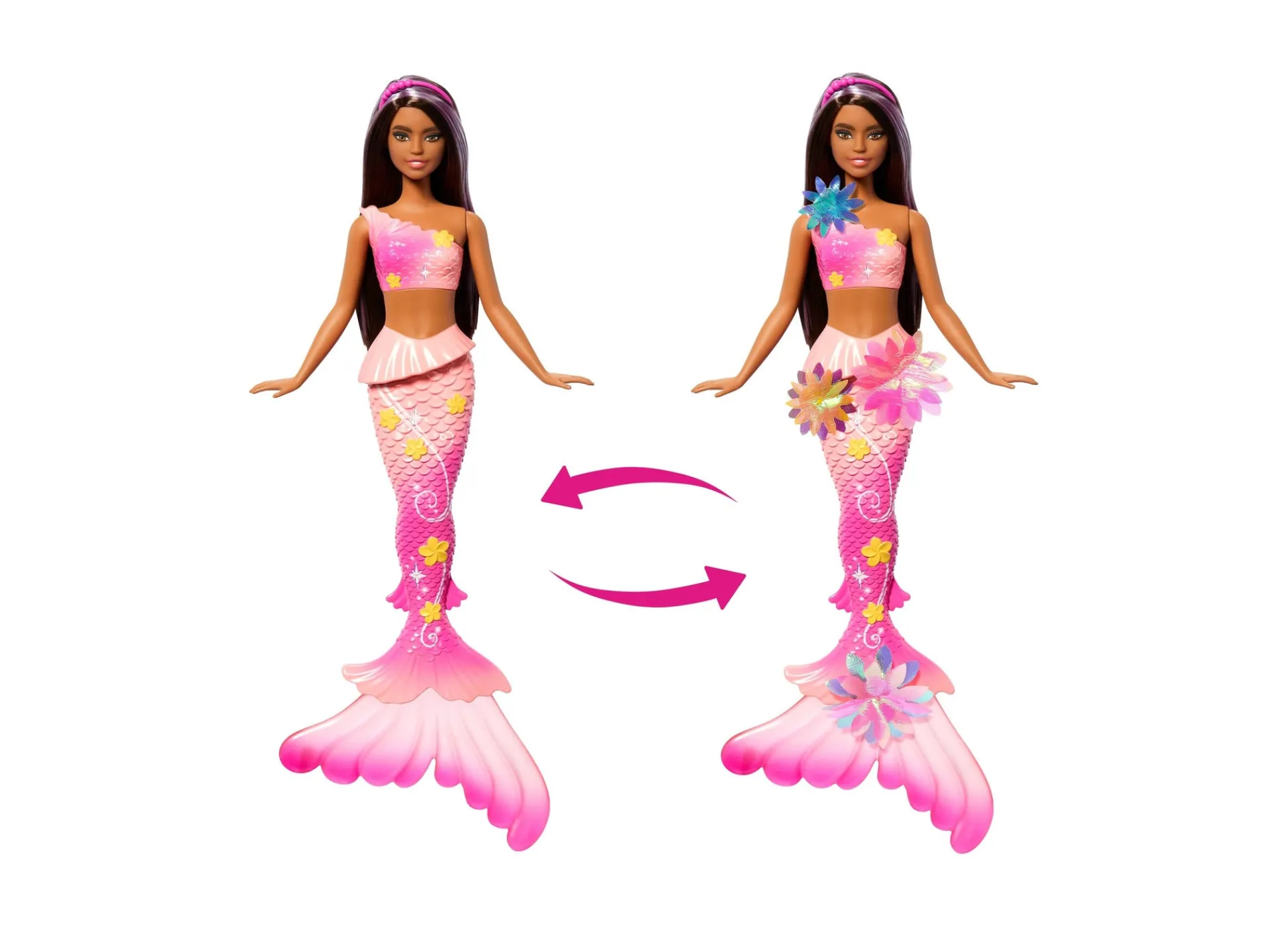 Macy's - Supplier Barbie Flower Magic Mermaid Doll with Blossoming Feature and Pearl Headband* Fashion Dolls|Stuffed Animals & Plush Toys