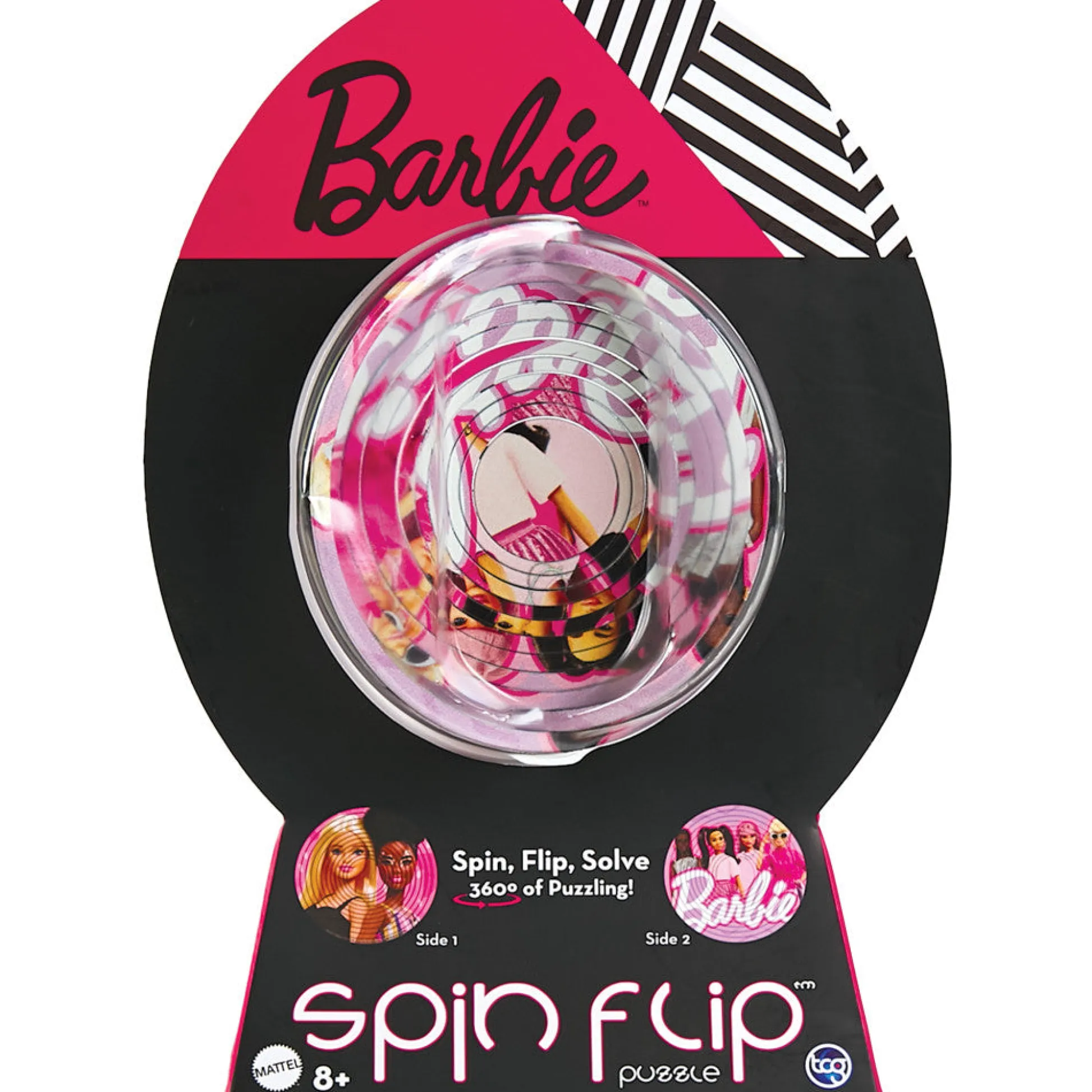 Flat River Group Barbie Glam Girls Spin Flip Puzzle - Double-Sided 12-Ring Game* Puzzles