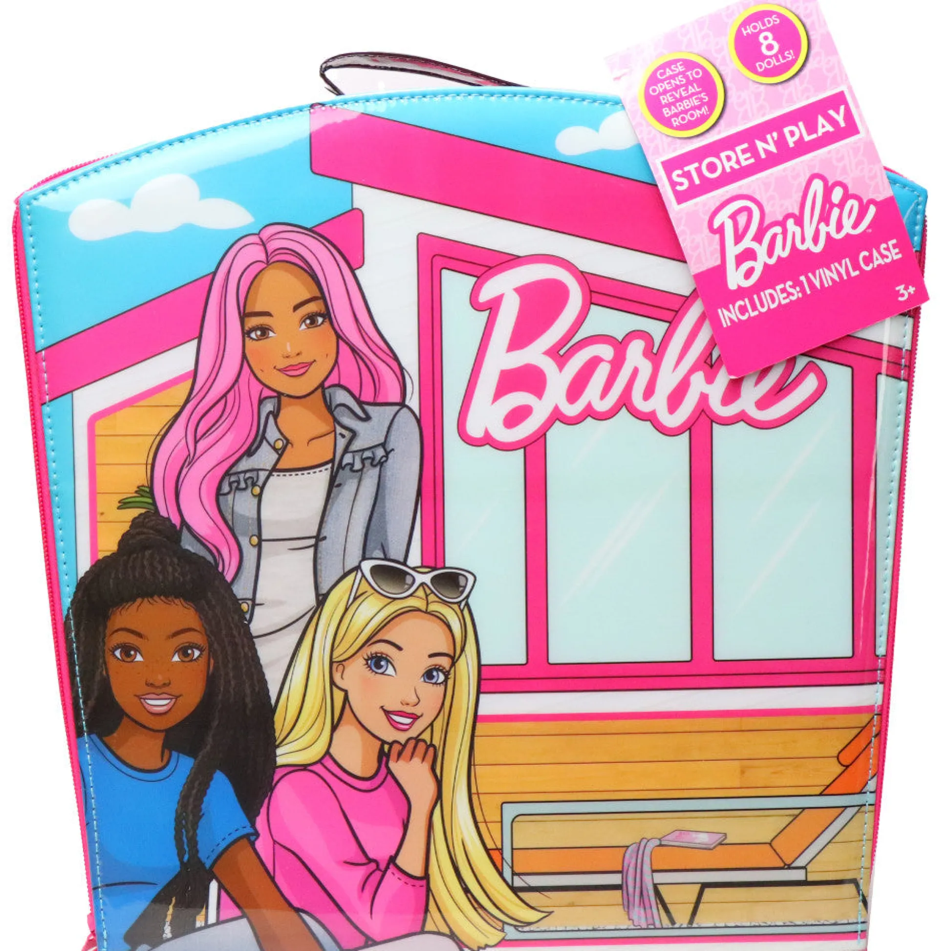 Flat River Group Barbie Store N' Play Doll Zipper Storage Case - Holds 8 Dolls* Stuffed Animals & Plush Toys