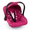 Flat River Group Bayer Design Deluxe Polka Dot Baby Doll Car Seat with Canopy* Social & Emotional Skills|Stuffed Animals & Plush Toys