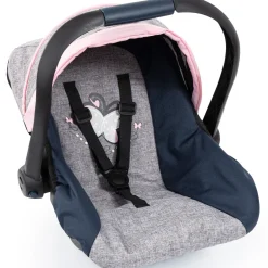 Flat River Group Bayer Design Doll Car Seat with Sunshade - Grey, Blue, Pink Butterfly* Social & Emotional Skills|Stuffed Animals & Plush Toys
