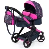Flat River Group Bayer Design Dolls Pram Xeo: Navy & Pink with Matching Handbag* Stuffed Animals & Plush Toys