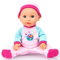 Flat River Group Bayer Design 15-inch Bouncy Baby Doll - Bird Pink & Blue* Baby Dolls|Stuffed Animals & Plush Toys
