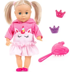 Flat River Group Bayer Design 13-inch Charlene Little Lover Doll with Unicorn Top* Interactive Dolls & Pets|Stuffed Animals & Plush Toys