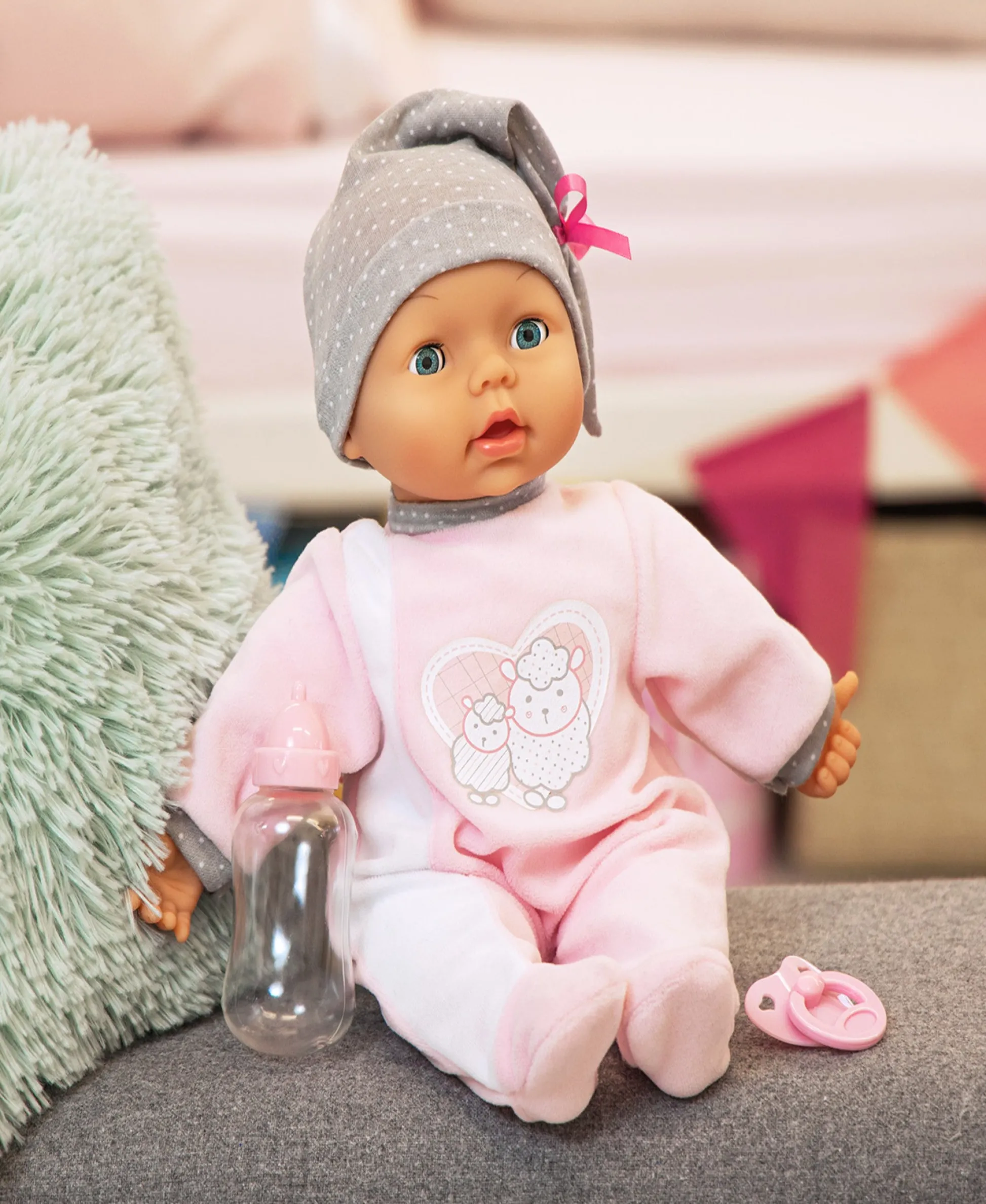 Flat River Group Bayer Design My Piccolina 15" Interactive Baby Doll - Sleepy Eyes* Social & Emotional Skills|Interactive Dolls & Pets