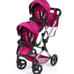 Flat River Group Bayer Design Neo Twin Doll Pram, Hot Pink & Polka Dots, Fairy Theme, Ages 3+* Stuffed Animals & Plush Toys