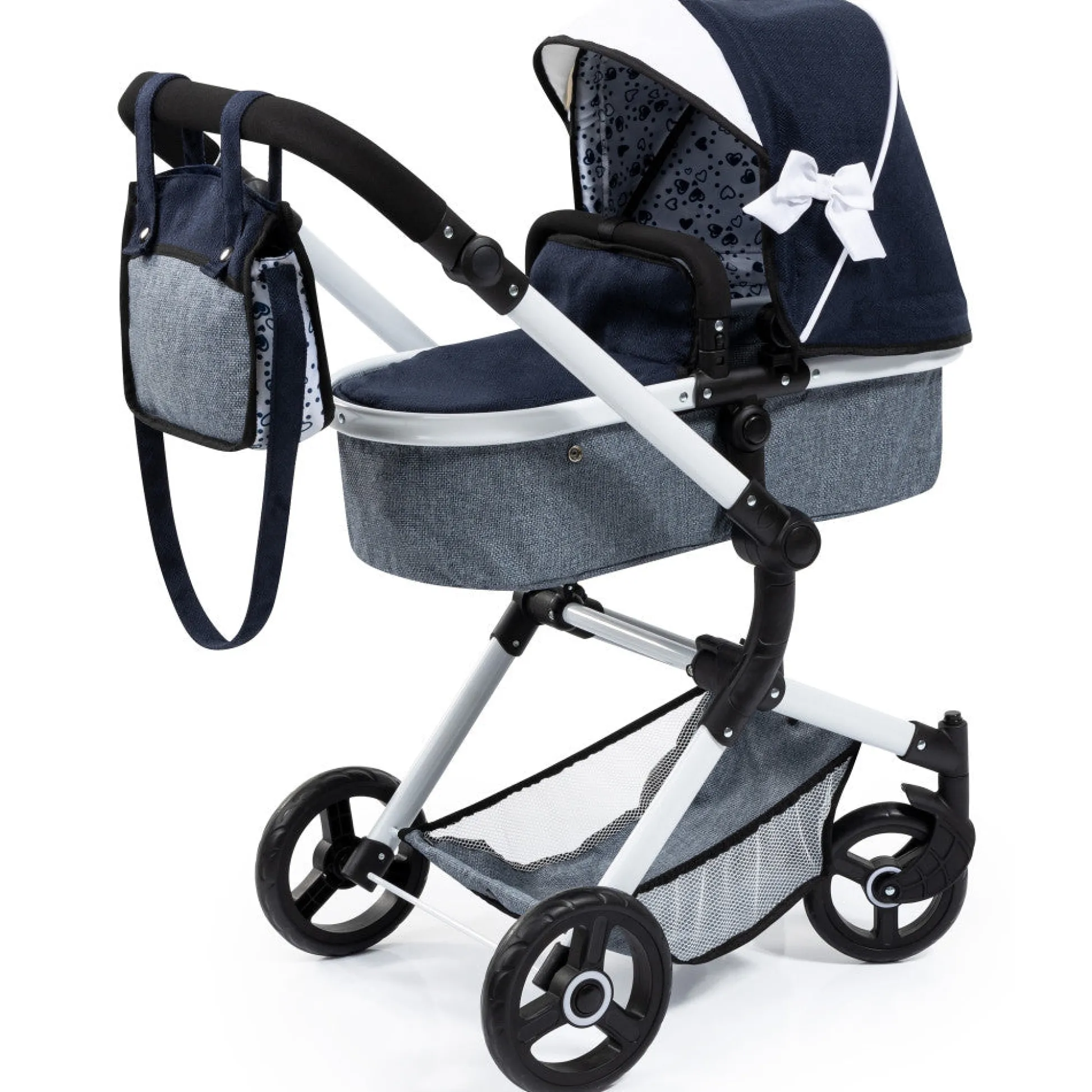 Flat River Group Bayer Design Neo Vario Combi Doll Pram - Blue, Grey, White* Social & Emotional Skills|Stuffed Animals & Plush Toys