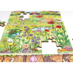 Educators Resource Beleduc Flower Meadow 45-Piece Wooden Floor Puzzle* Puzzles