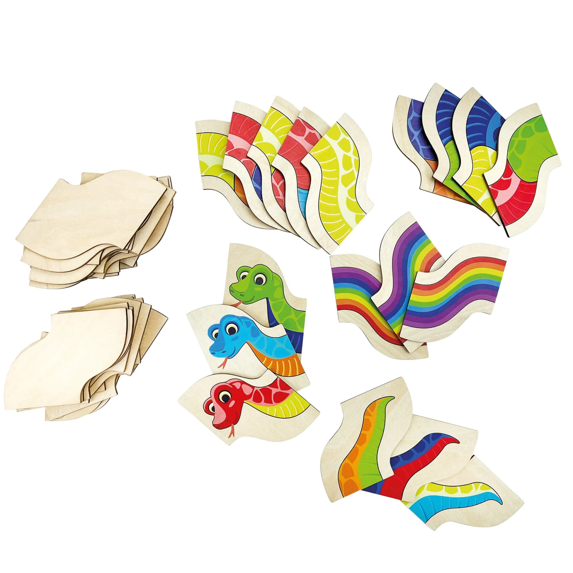 Educators Resource Beleduc Mamba Zamba Colorful Snake Domino Game* Dominoes & Tiles Games