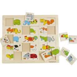 Educators Resource Beleduc Match & Mix Wooden Animal Puzzle - Memory & Creativity Game* Puzzles