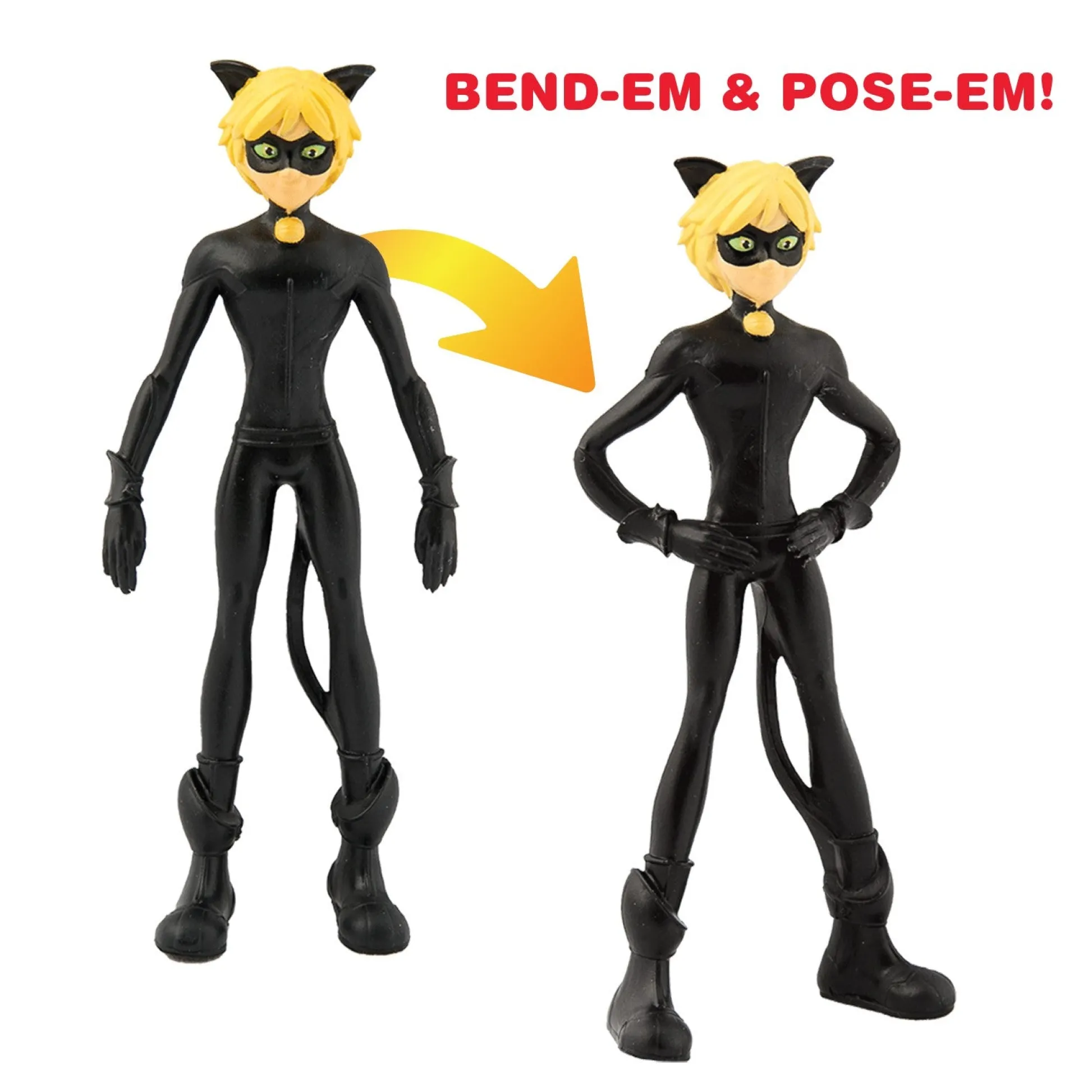The Distribution Solutions BEND-EMS‚Ñ¢ Miraculous Cat Noir Flexible Action Figure* Action Figures