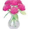 AreYouGame BePuzzled 3D Crystal Puzzle - Playful Pink Roses in a Vase, 47 Pieces* Puzzles