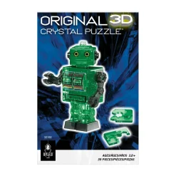 AreYouGame BePuzzled 3D Crystal Puzzle - Tin Robot (Green), 39 Pcs* Puzzles