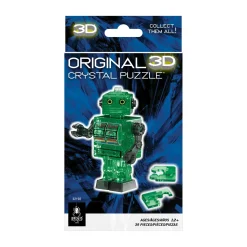 AreYouGame BePuzzled 3D Crystal Puzzle - Tin Robot (Green), 39 Pcs* Puzzles