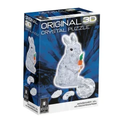 AreYouGame BePuzzled 3D Crystal Rabbit Puzzle - 43 Pieces (White)* Puzzles
