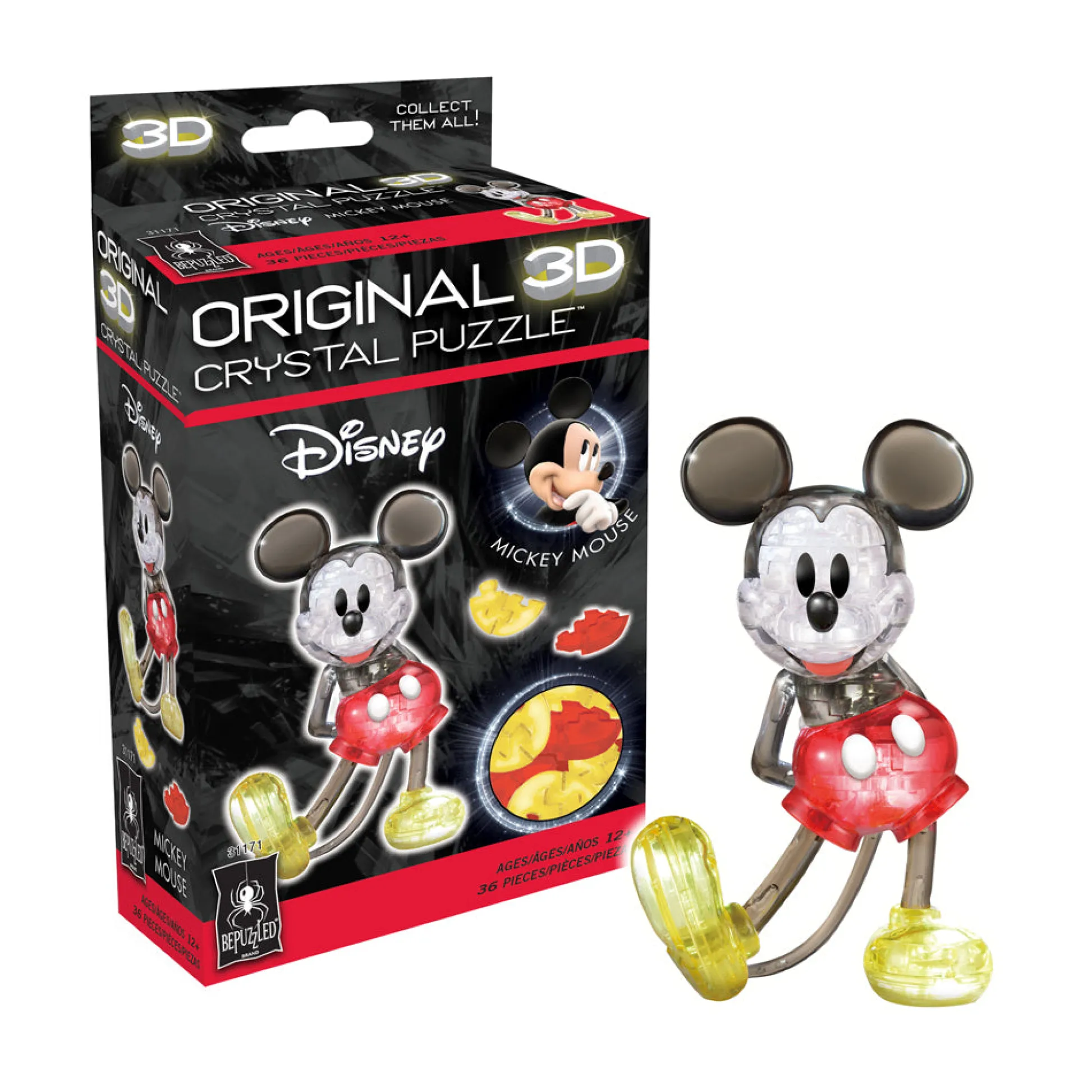 AreYouGame BePuzzled Disney Mickey Mouse 3D Crystal Puzzle - 36 pcs* Puzzles