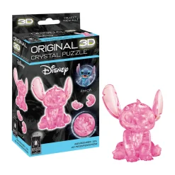AreYouGame BePuzzled Disney Stitch 3D Crystal Puzzle - Pink, 43 Pieces* Puzzles