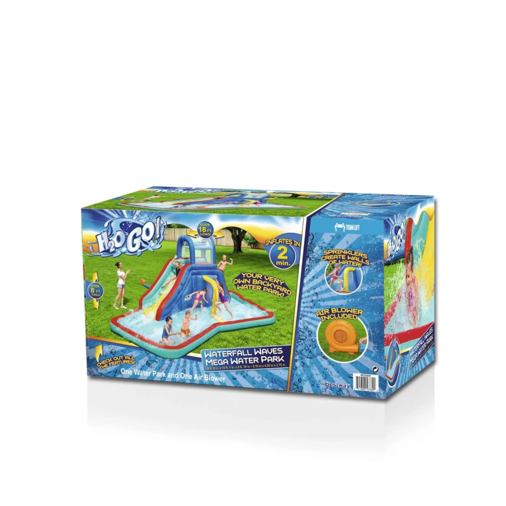 Flat River Group Bestway H2OGO! Waterfall Waves Mega Inflatable Water Park with Slide and Pool* Swimming Pools & Water Toys