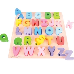 Educators Resource Bigjigs Toys Chunky Alphabet Puzzle - Uppercase Bright Colors* Puzzles|Preschool Education Toys & Activities