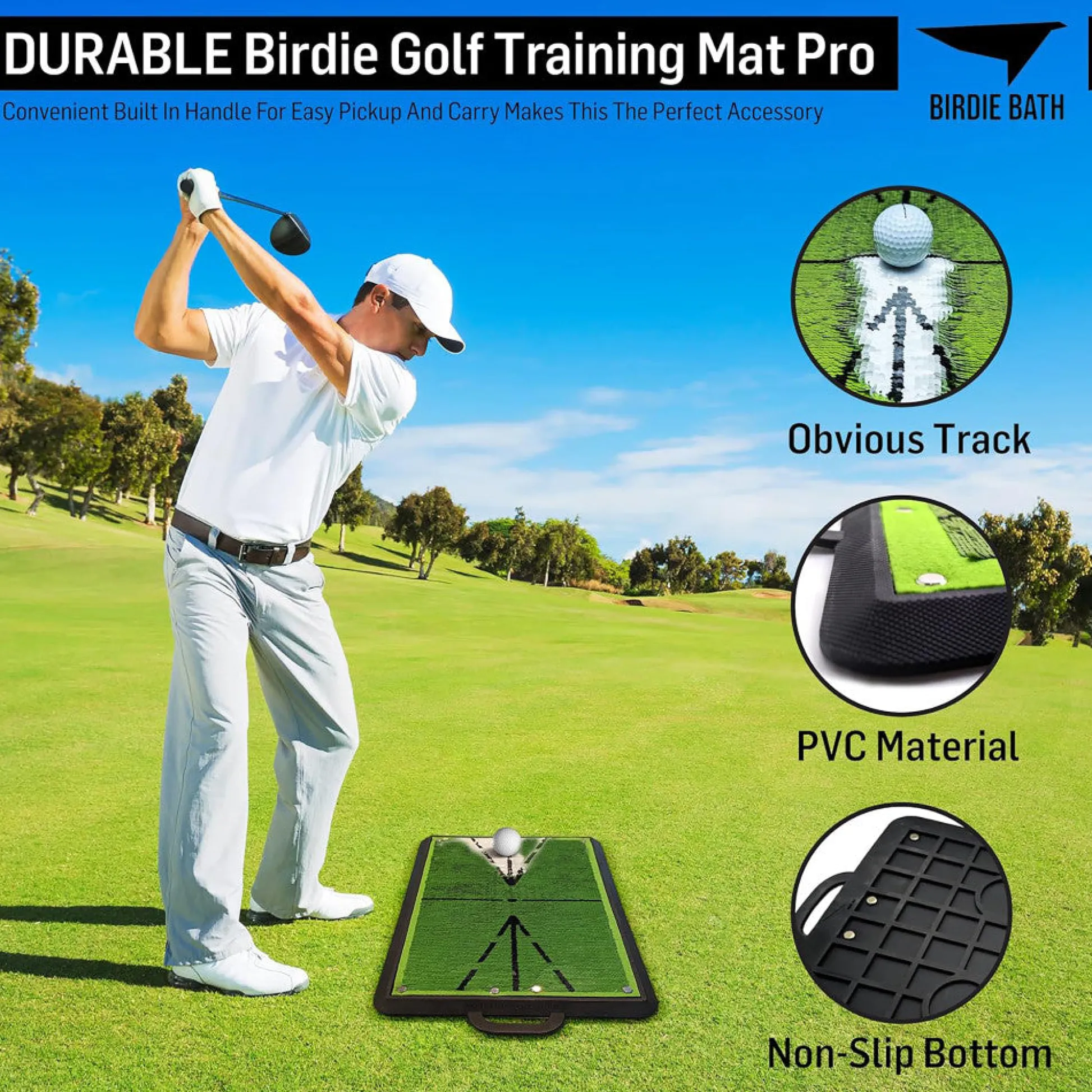 Flat River Group Birdie Golf: Birdie Mat - Pro Premium Swing Training Mat* Toy Sports