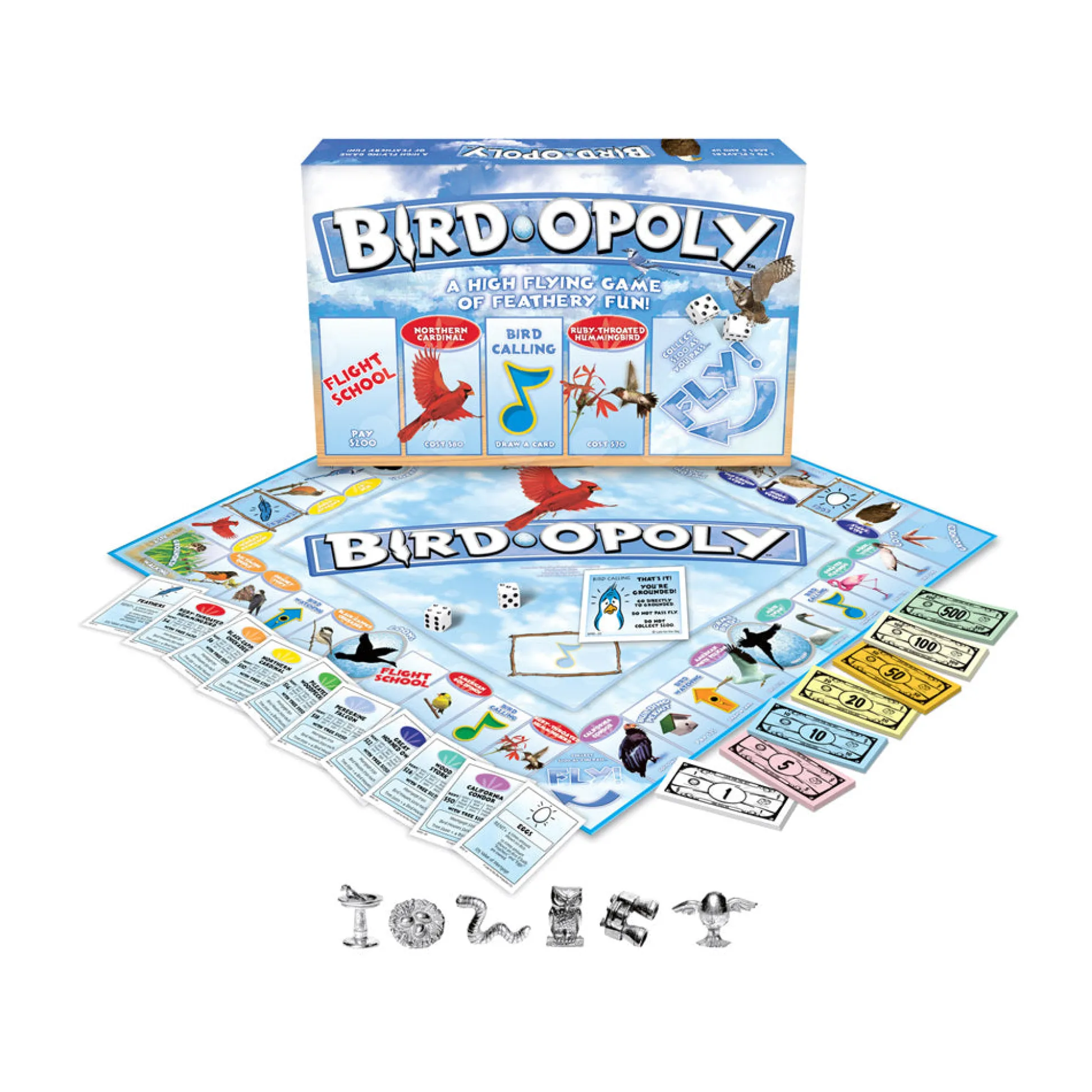 AreYouGame Bird-opoly Board Game by Late For The Sky* Board Games|Role-Playing Games