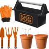 Flat River Group Black and Decker Kids' 8-Piece Garden Toolbox Set* Tools & Workshops|Dress Up