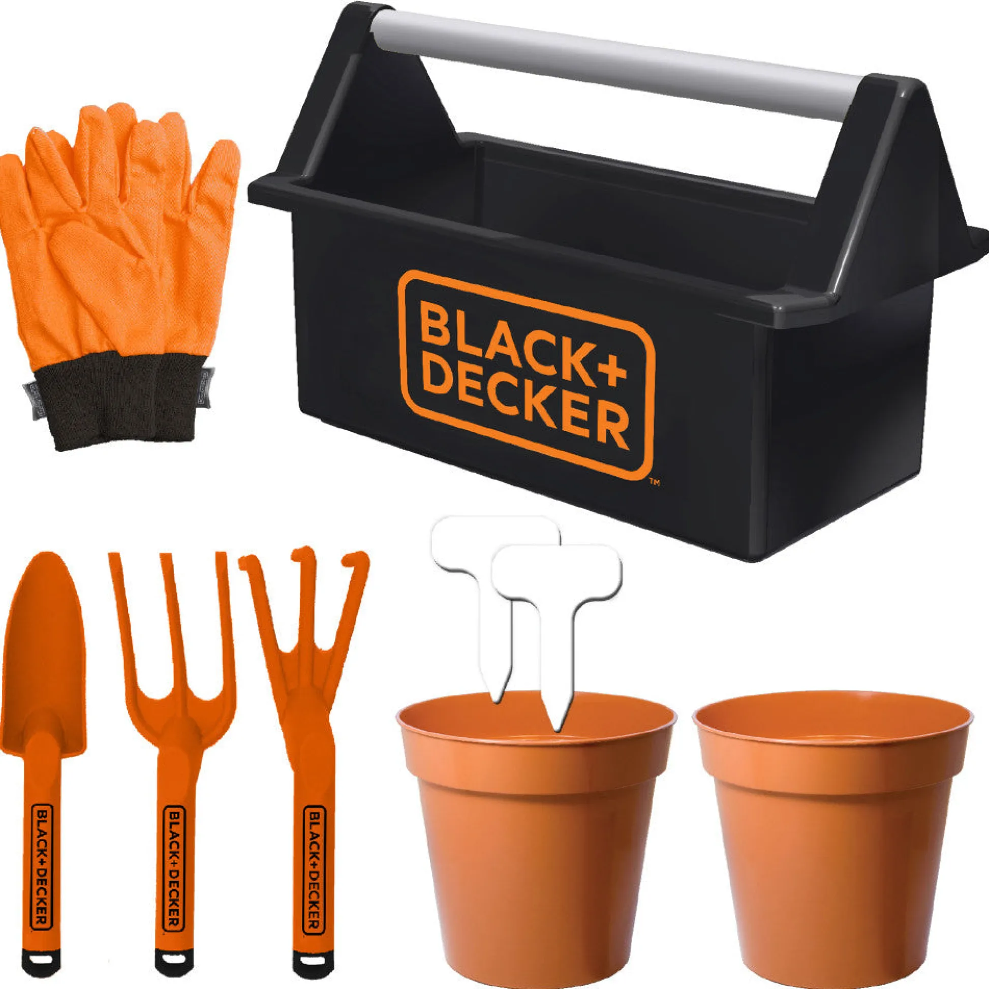 Flat River Group Black and Decker Kids' 8-Piece Garden Toolbox Set* Tools & Workshops|Dress Up