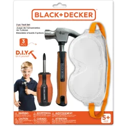 Flat River Group Black and Decker Kids' Pretend Play Toolset - Realistic Design* Tools & Workshops|Dress Up