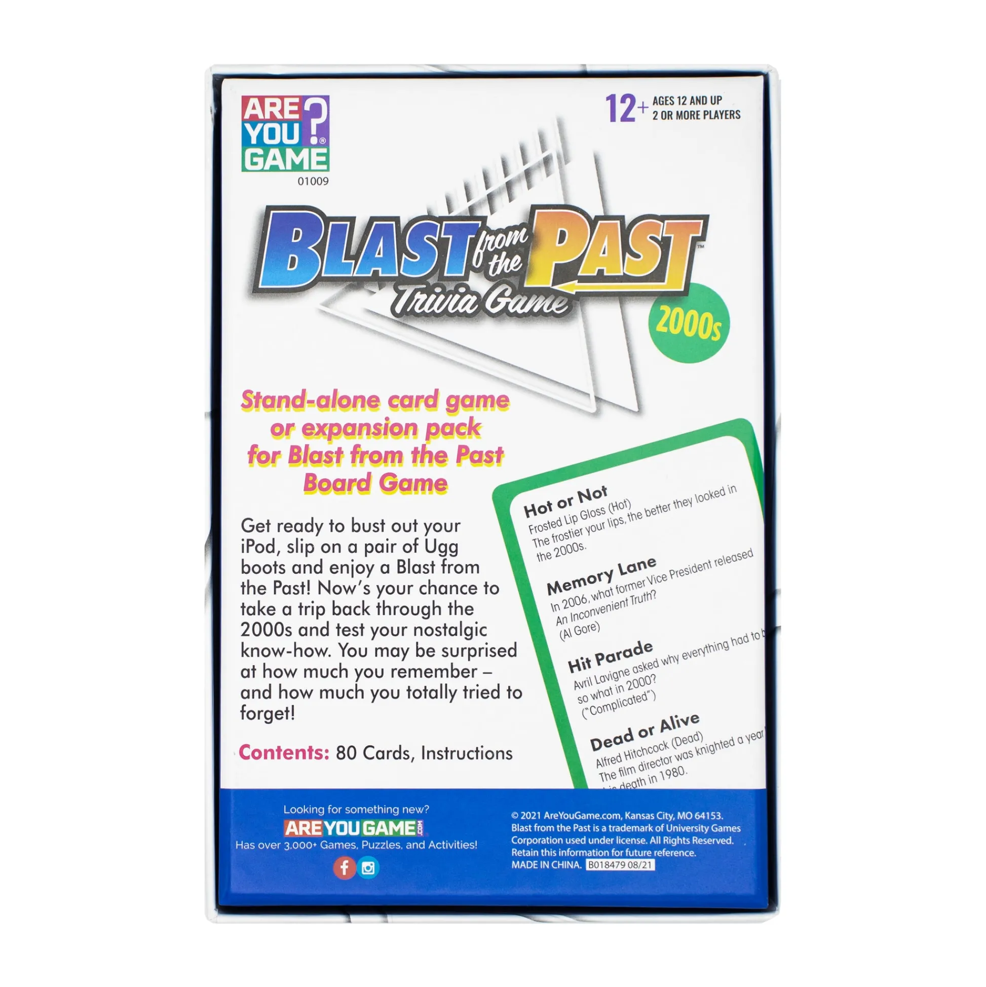 AreYouGame Blast from the Past 2000s Trivia Game Expansion* Card Games