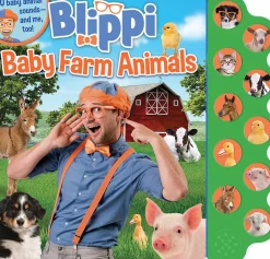 Readerlink Distribution Services Blippi Baby Farm Animals Sound Book*Kids Reading, Writing & Speech|Sound Books
