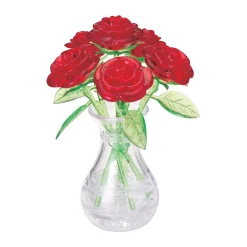 AreYouGame Blossom & Bloom 3D Crystal Puzzle - Roses in a Vase, 44 Pieces* Puzzles