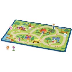 Calendar Holdings, LLC Blues Clue Neighborhood Fun-Time Activity Rug with Play Figures* Preschool Education Toys & Activities|Preschool Vehicles