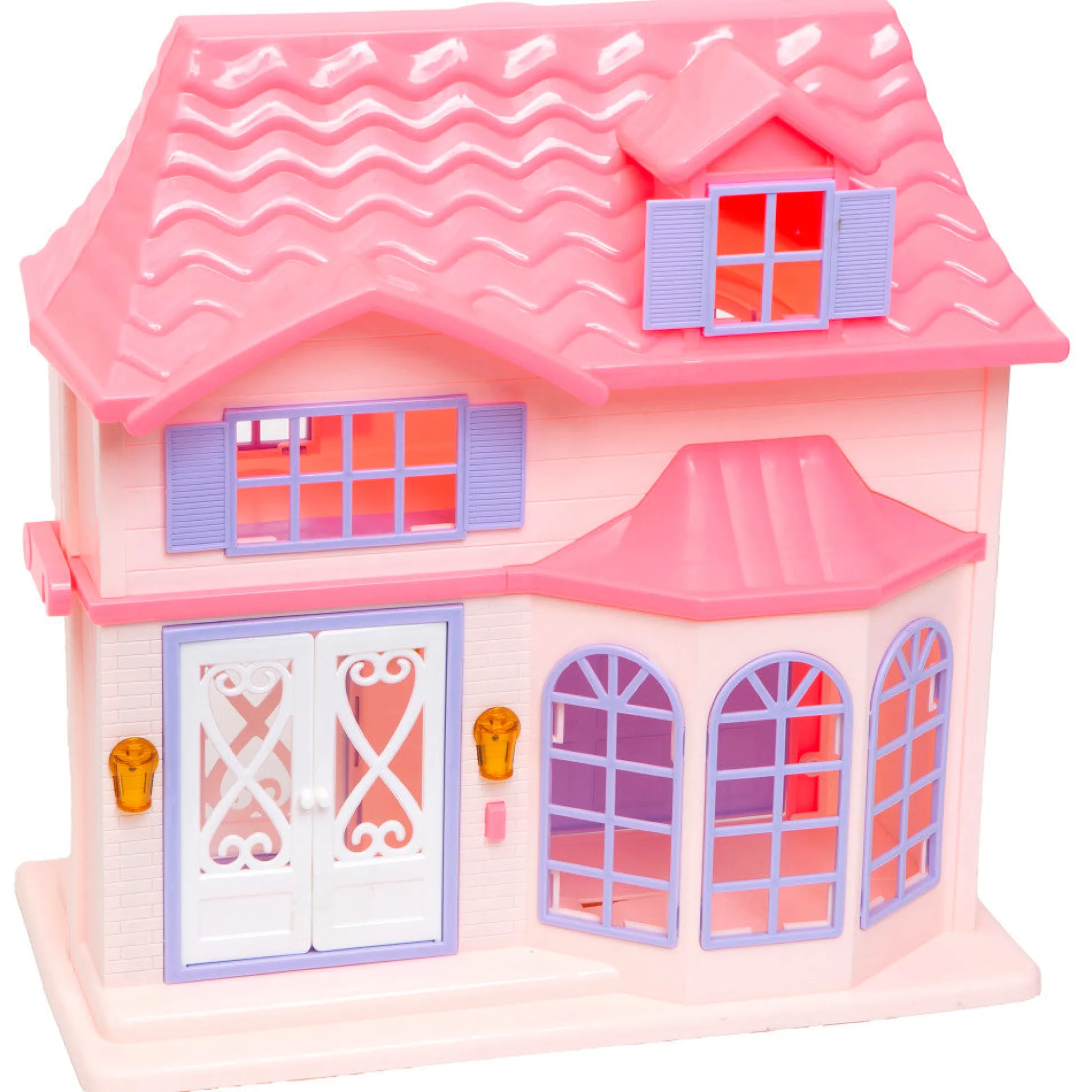 Flat River Group Boley Doll House Playset - Pink & Purple - 16pc with 3 Family Dolls for Kids 3+* Doll Houses, Furniture & Accessories|Stuffed Animals & Plush Toys