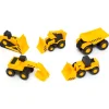 Flat River Group Boley Mini Construction Fleet - 5pk Yellow & Black, Detailed Toy Vehicles Playset* Playsets & Vehicles