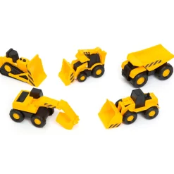 Flat River Group Boley Mini Construction Fleet - 5pk Yellow & Black, Detailed Toy Vehicles Playset* Playsets & Vehicles