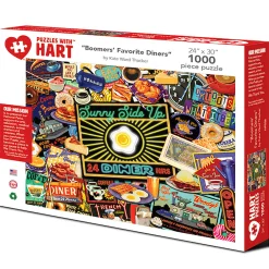 Flat River Group Boomer's Favorite Diners 1000 Piece Premium Puzzle by Kate Ward Thacker* Puzzles
