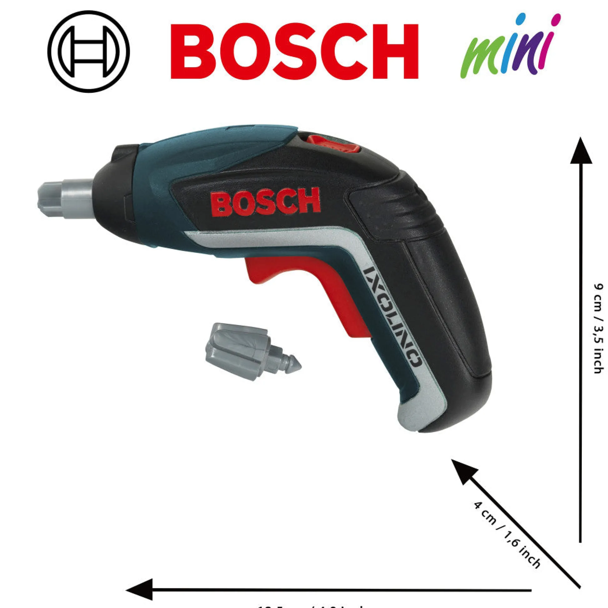 Flat River Group Bosch Mini IXOLINO II - Interactive Power Tool Toy Screwdriver - Lights & Sounds* Tools & Workshops|Dress Up