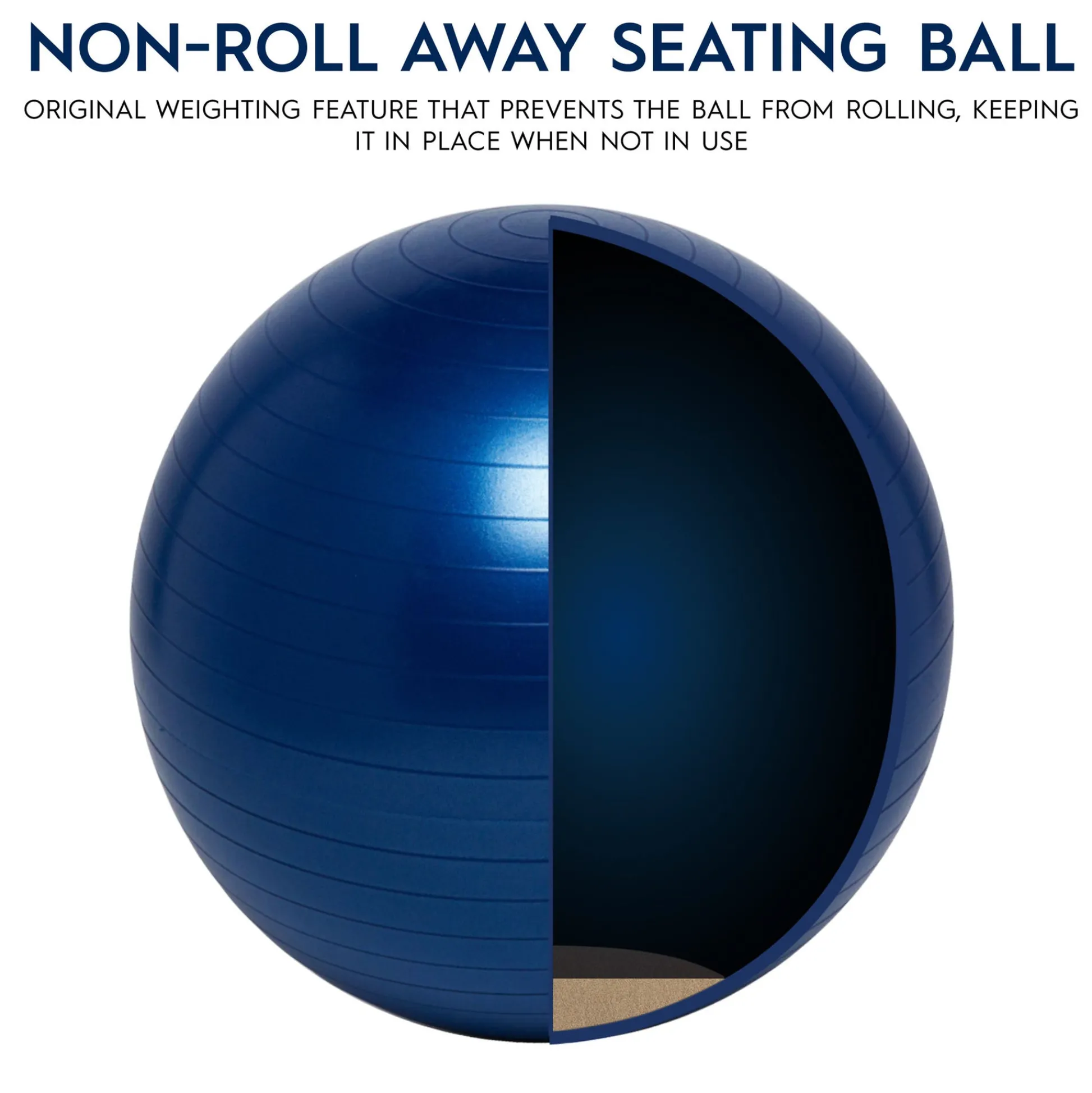 Educators Resource Bouncyband Anti-Burst Balance Ball, 65cm, Non-Slip, Blue* Activities & Games