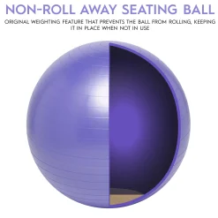 Educators Resource Bouncyband® Balance Ball, 65cm, Vibrant Purple - Stay Active & Focused* Activities & Games