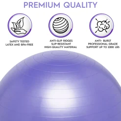 Educators Resource Bouncyband® Balance Ball, 65cm, Vibrant Purple - Stay Active & Focused* Activities & Games