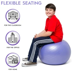 Educators Resource Bouncyband® Balance Ball, 55cm, Purple - Focus & Fitness Enhancer* Activities & Games