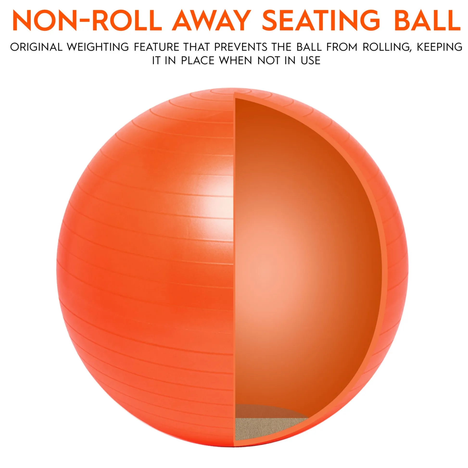 Educators Resource Bouncyband Balance Ball Chair, 65cm - Energizing Orange* Activities & Games