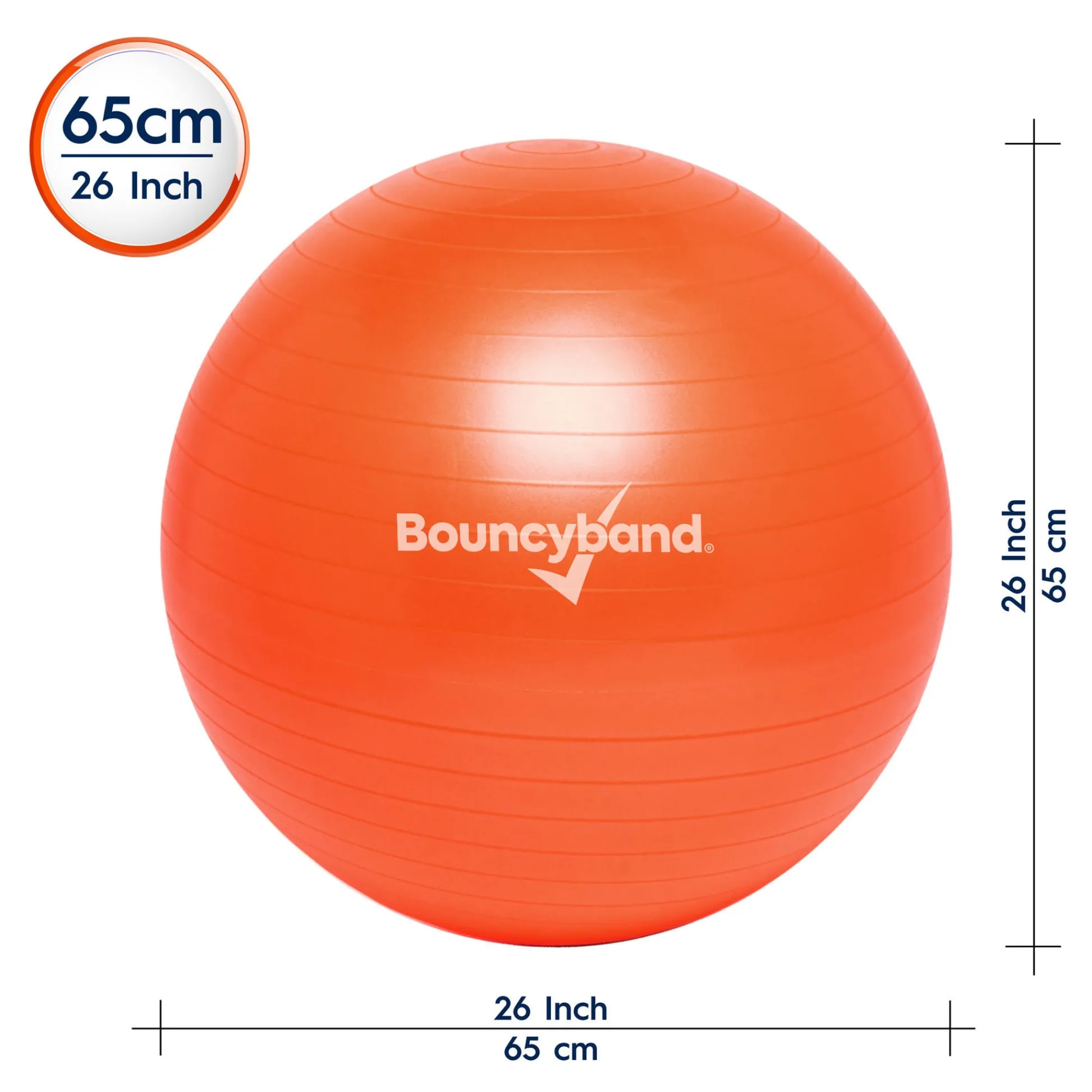 Educators Resource Bouncyband Balance Ball Chair, 65cm - Energizing Orange* Activities & Games