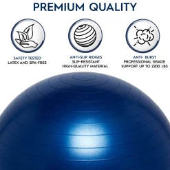 Educators Resource Bouncyband® Balance Ball, 55cm – Blue: Enhance Focus & Fitness!* Activities & Games