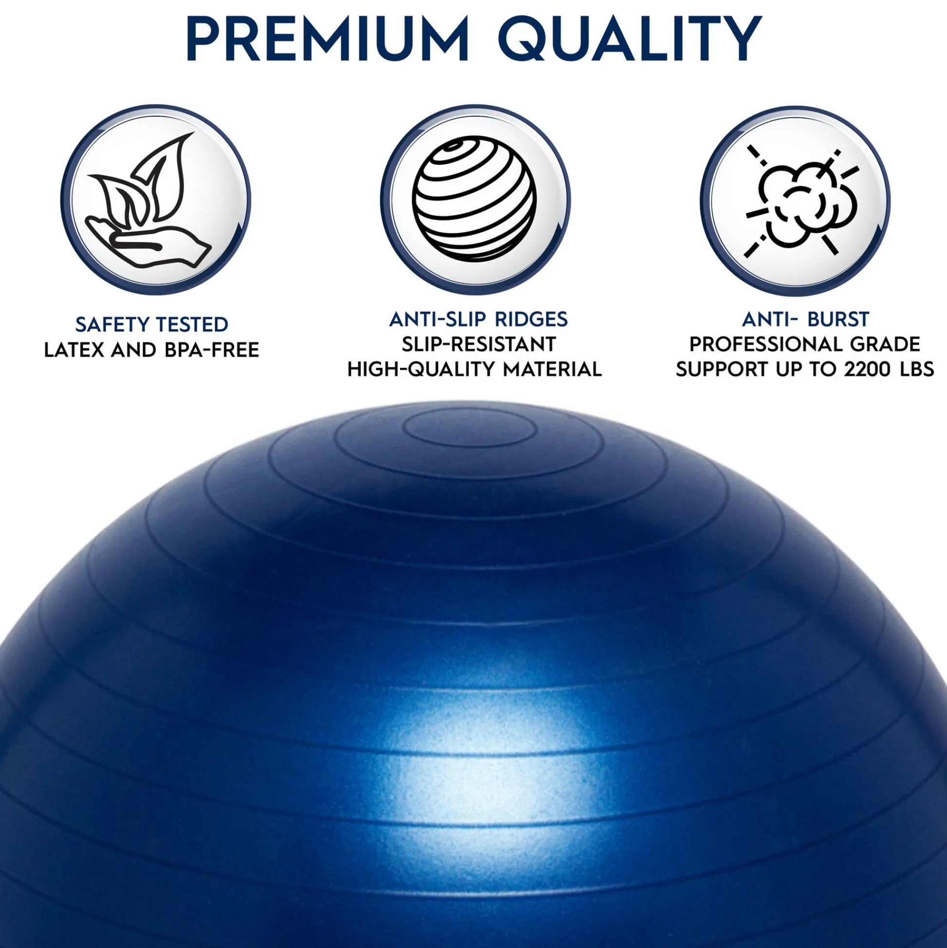 Educators Resource Bouncyband® Balance Ball, 55cm – Blue: Enhance Focus & Fitness!* Activities & Games