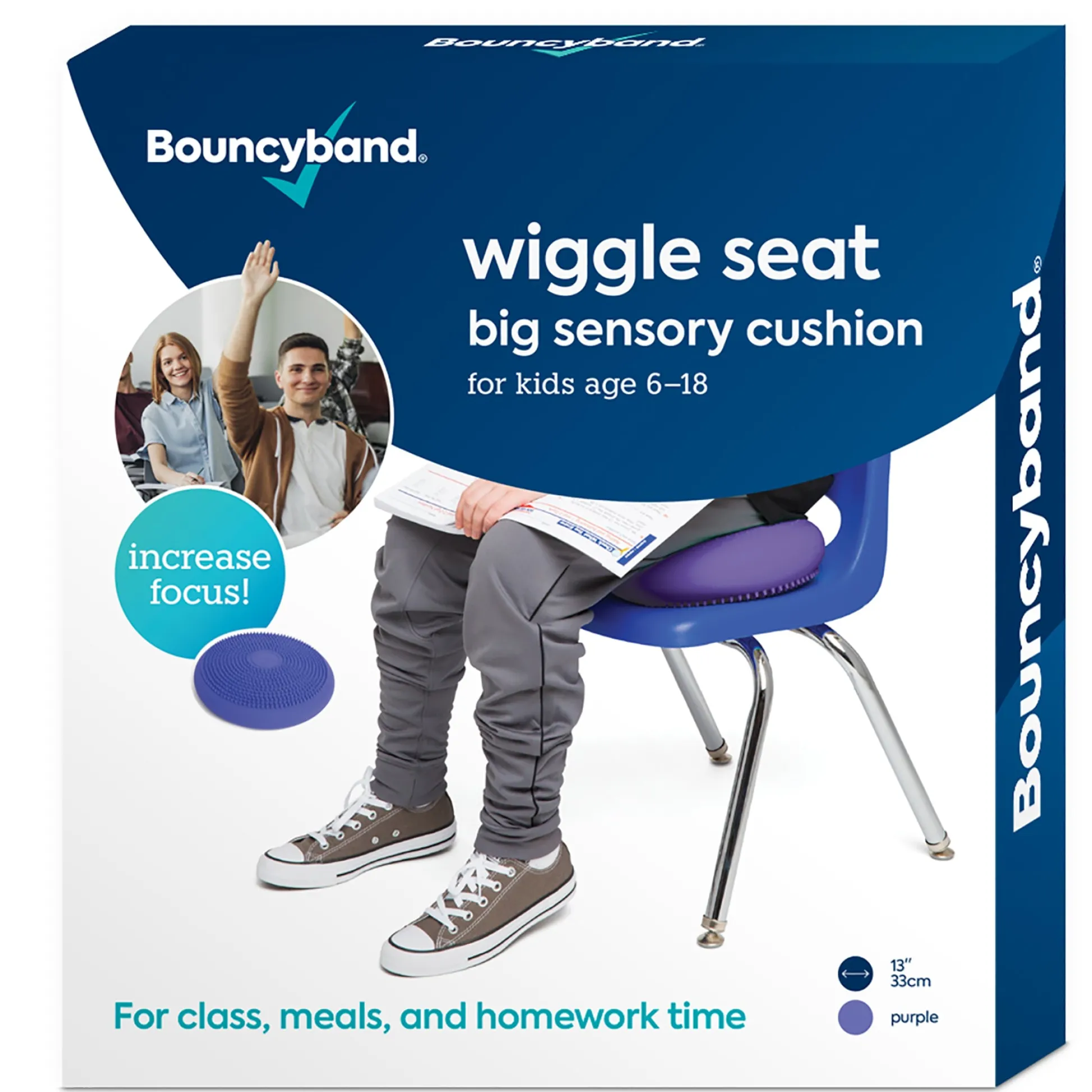 Educators Resource Bouncyband Big Wiggle Seat Sensory Cushion, Playful Purple* Sensory & Fidget Toys