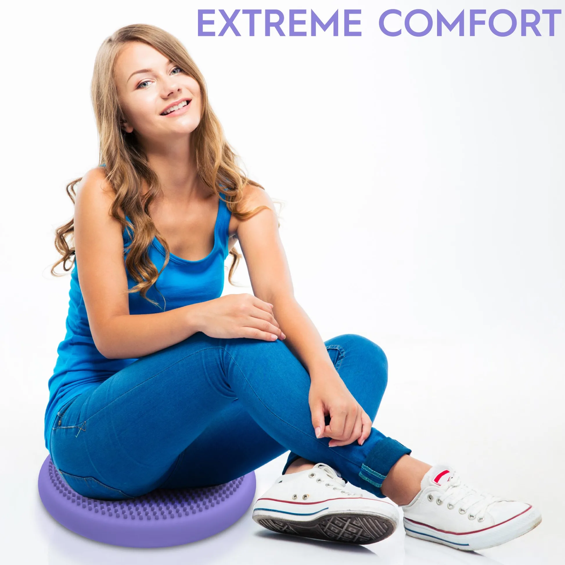 Educators Resource Bouncyband Big Wiggle Seat Sensory Cushion, Playful Purple* Sensory & Fidget Toys