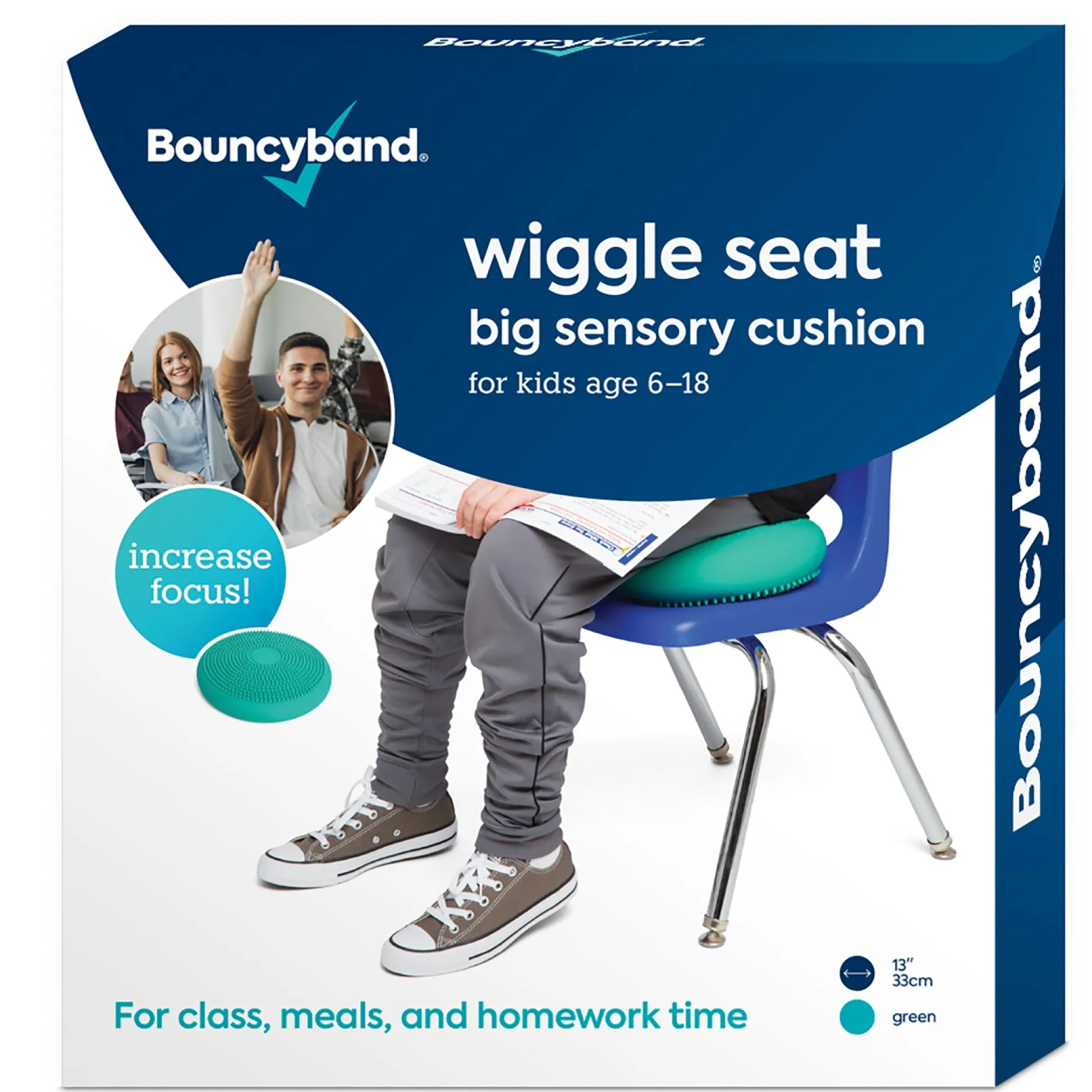Educators Resource Bouncyband Big Wiggle Seat Sensory Cushion in Mint - Movement & Focus for Kids!* Preschool Education Toys & Activities