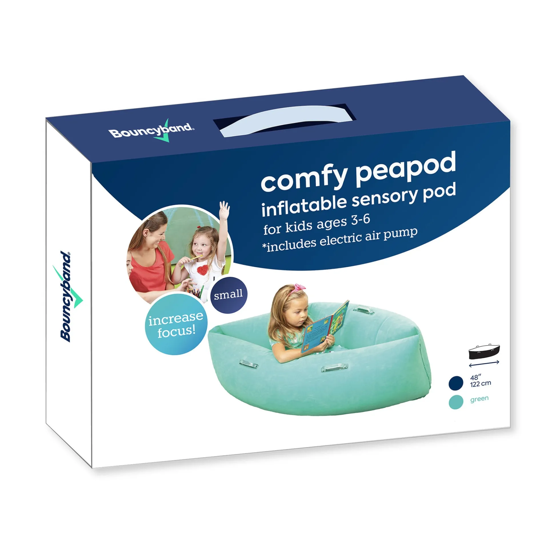 Educators Resource Bouncyband Comfy Hugging Peapod Sensory Pod for Kids, Green* Sensory & Fidget Toys|Social & Emotional Skills