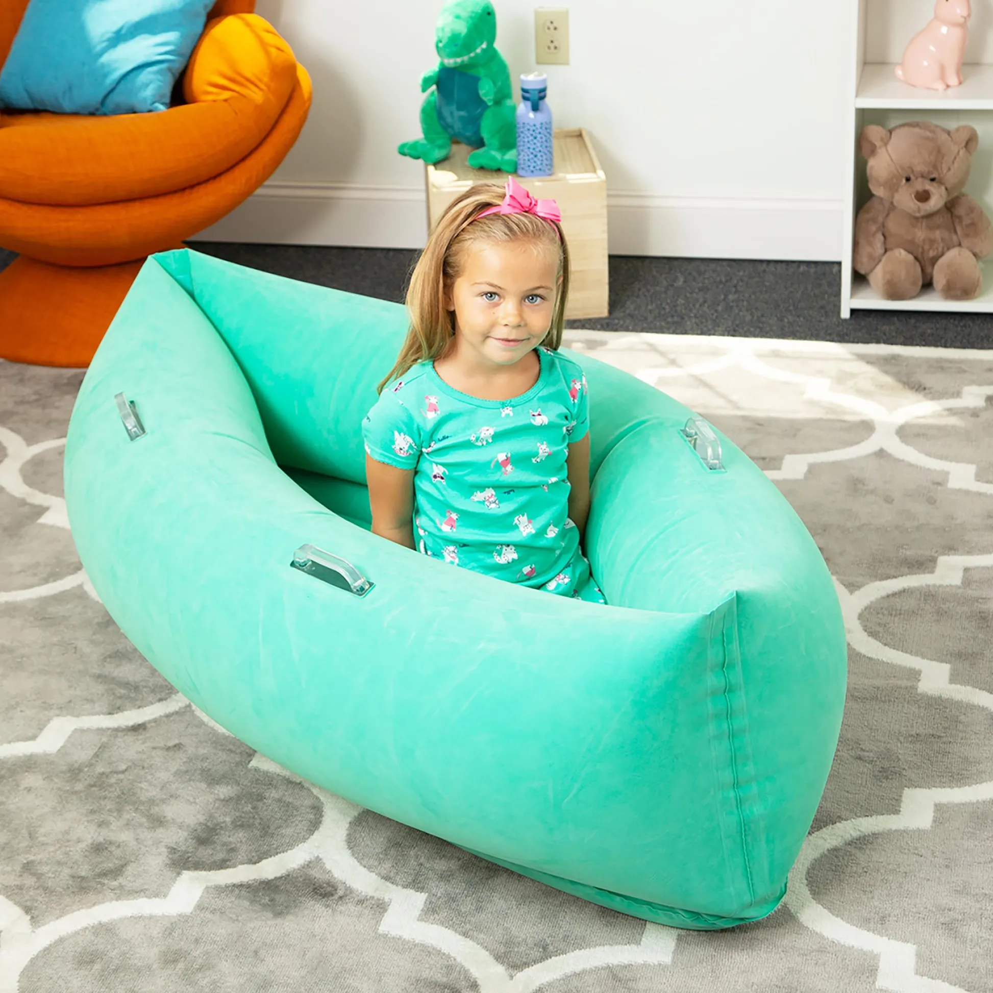Educators Resource Bouncyband Comfy Hugging Peapod Sensory Pod for Kids, Green* Sensory & Fidget Toys|Social & Emotional Skills